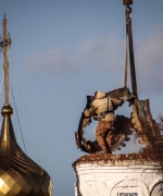 Демонтаж остатков главного купола